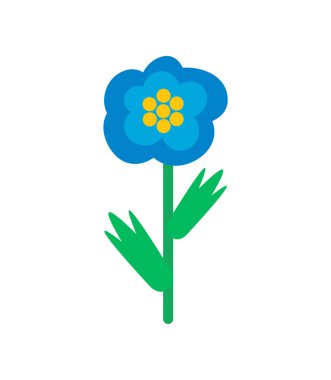 Sarı orta çizgi film Doodle vektör çiçek