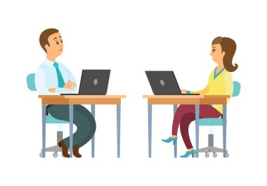 Dizüstü bilgisayarlar Office üzerinde çalışan insanlar, işçi desteği