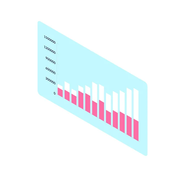 Diagram med kolumner, blockdiagram, Graph Vector — Stock vektor