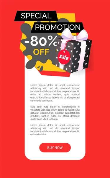 Speciale promotie van de winkel, 80 Procent Sale Banner — Stockvector