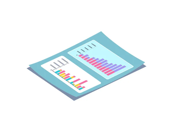 Papel de mentir azul con gráficos rectangulares Vector — Archivo Imágenes Vectoriales