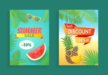 Yaz Satılık vektör afiş tanıtım broşür örneği