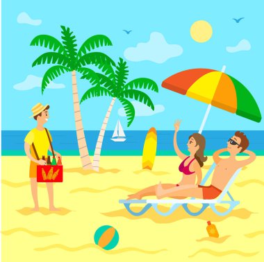 Tatil ve seyahat, egzotik plaj ve deniz