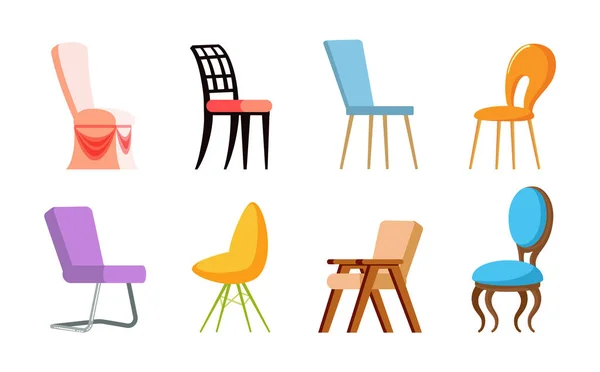 Diseño de sillas, Lugar suave para sentarse, Vector de asiento — Vector de stock