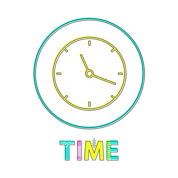Time Clock with Hands Icon Vector Illustration — Stock Vector