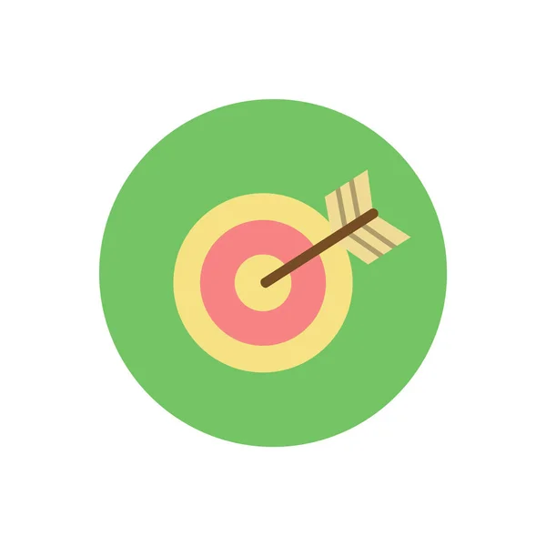 Alvo com seta de madeira Bullseye, objetivo do negócio — Vetor de Stock