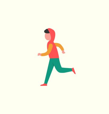 Jogging, koşu dışarı çalışma erkek çocuk genç