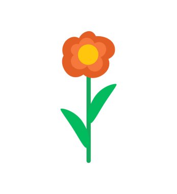 Çizgi film çiçek doodle vektör izole bitki Bud