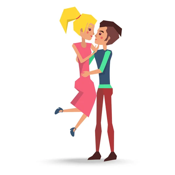 Пара в любові хлопчик і дівчинка Векторні ілюстрації — стоковий вектор