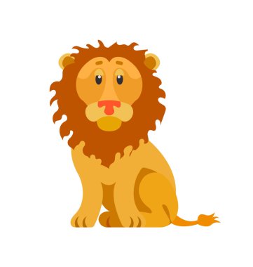 Aslan, vahşi hayvan izole kürklü ceket ile başkanı