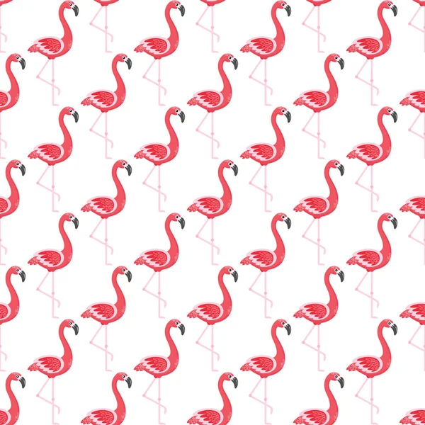 Flamingó Seamless Pattern, egzotikus madarak, természet — Stock Vector