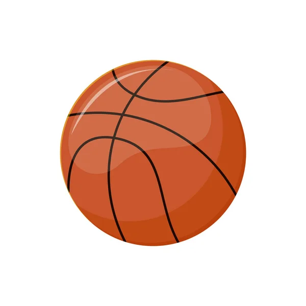 Articolo sportivo, palla da basket per partita isolata — Vettoriale Stock