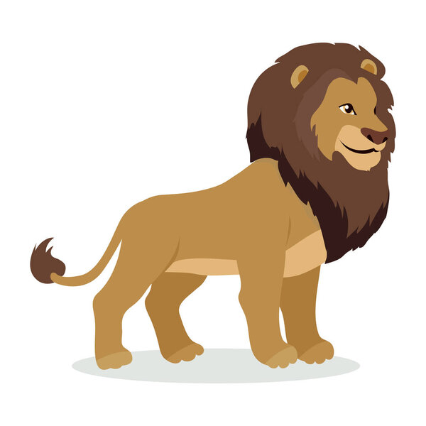 Икона Льва в плоском стиле

