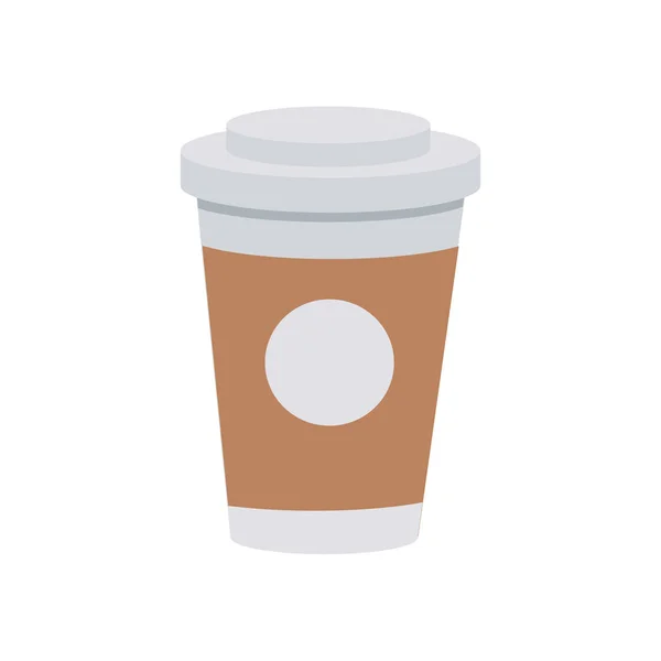 Tasse à café à emporter avec couvercle Icône moderne graphique — Image vectorielle