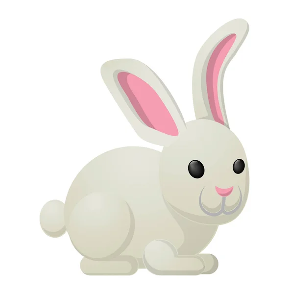 Beyaz tavşan tavşan tatlılık tatil maskot — Stok Vektör