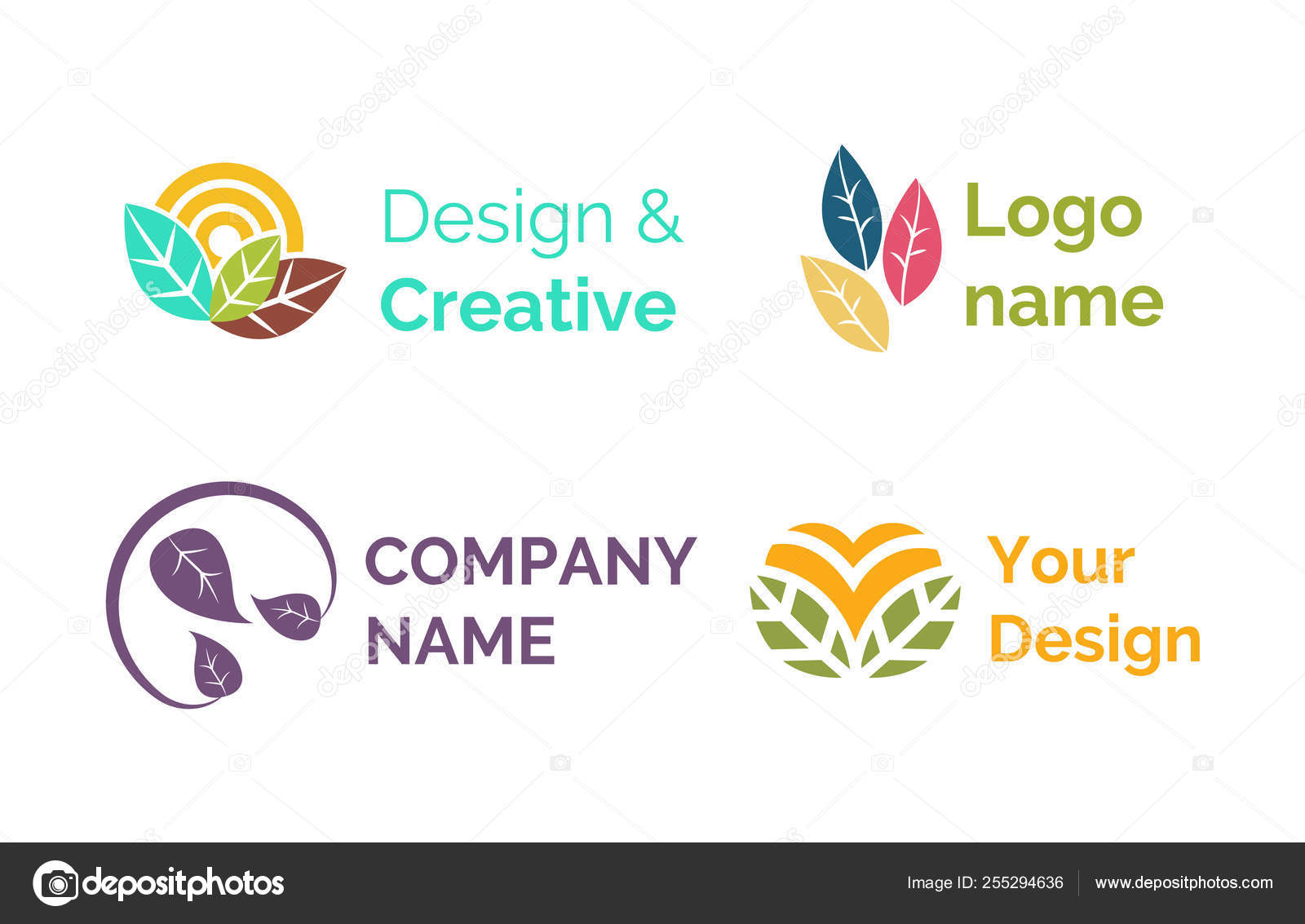 logos of famous brands, icons with company logos, set of icons