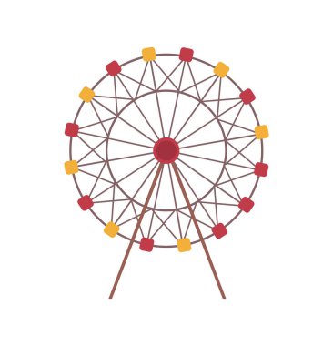 Ferris Wheel eğlence parkı cazibe izole
