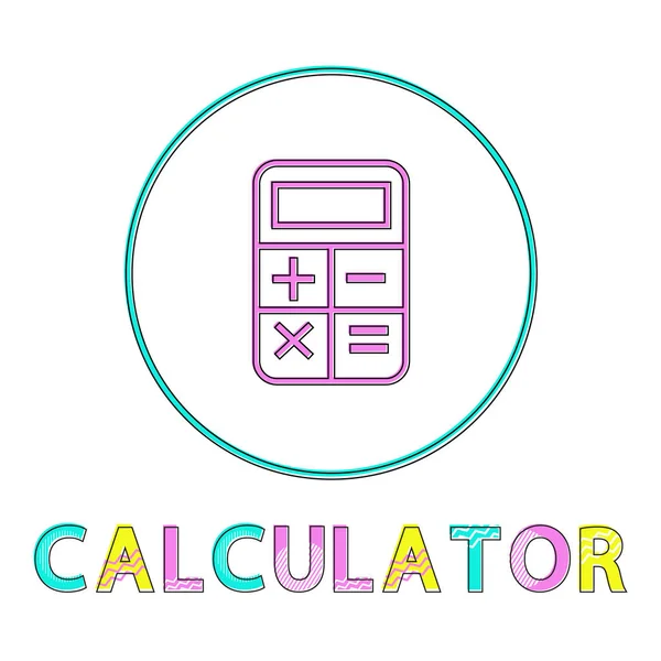 Ikona stylu konspektu Kalkulator transakcji bankowych — Wektor stockowy