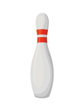 Bowling için Skittle, parlak beyaz Bowl vector