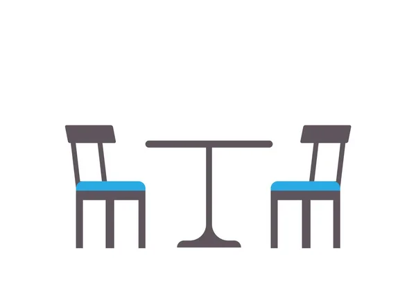 Design vazio da mesa com vetor de cadeiras macias — Vetor de Stock