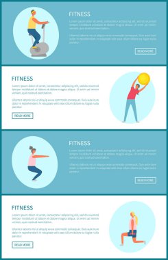 Fitness Egzersiz Ipuçları Web sayfası şablon, spor