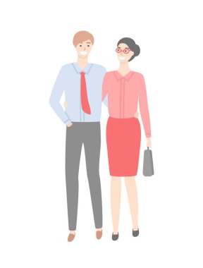 Sıkı bez Izole iş çift. Vektör