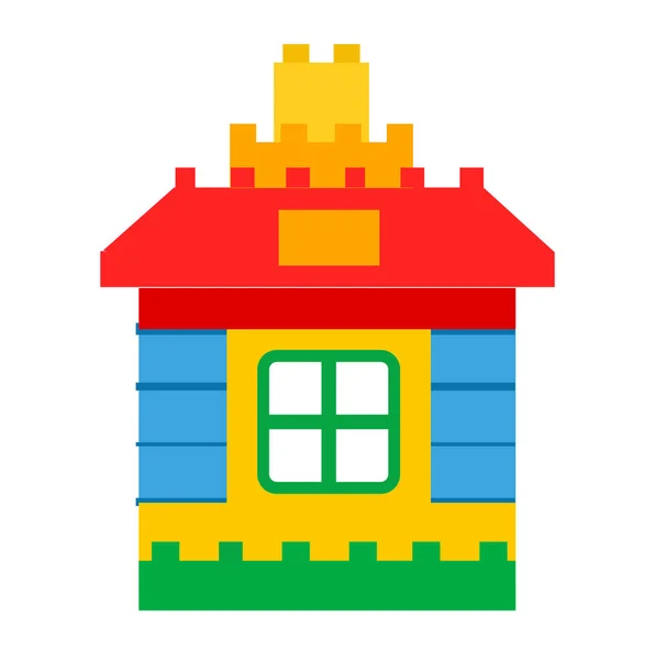 Giocattolo del costruttore della casa per i bambini gioca il vettore — Vettoriale Stock
