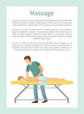 Poster masöz yapma hareketleri rahatlatıcı masaj