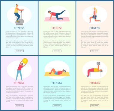 Fitness İnsanlar, Crunches ve Eşek Kicks Set
