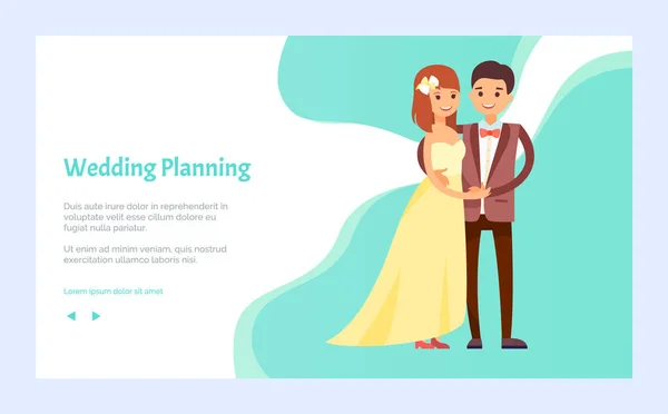Planowanie ślubu, aranżacja strony All Inclusive — Wektor stockowy