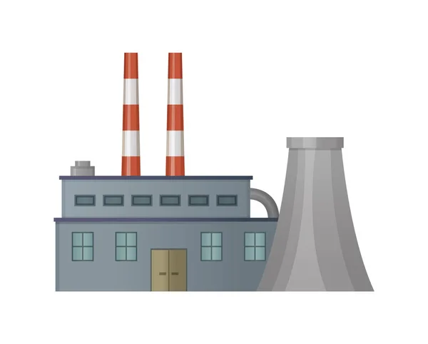 Fabrik Industrieanlagen, Bau von Stahlvektoren — Stockvektor