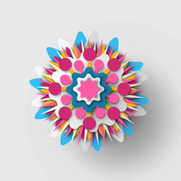 Póster decorado por Bouquet, Flor Origami Vector — Vector de stock