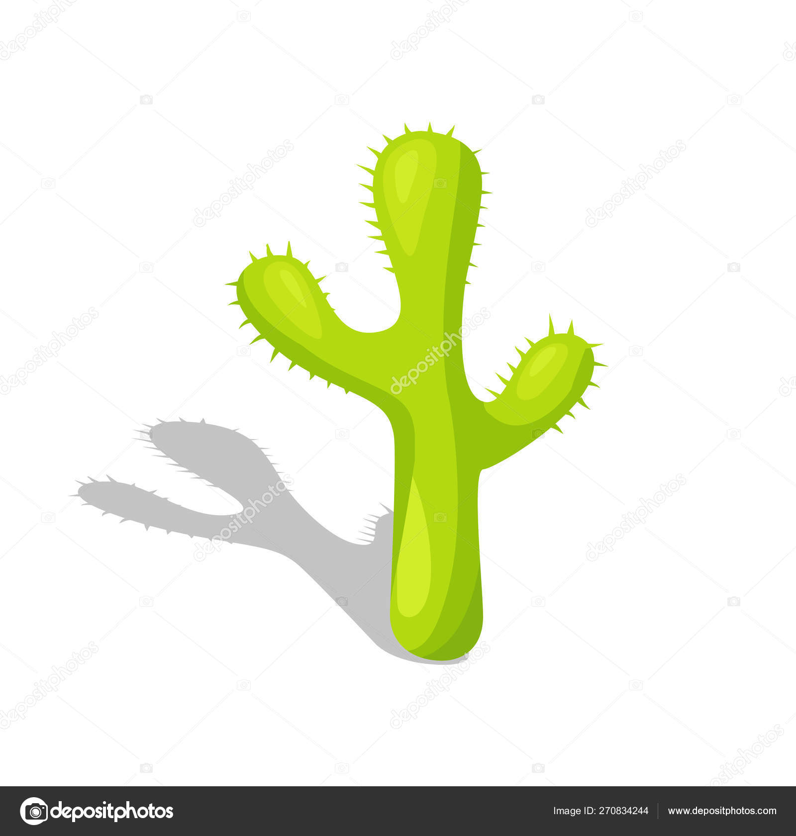 Conjunto de cactos com espinhos e flores cacto de planta verde mexicana com  espinhos elemento do deserto e paisagem do sul ilustração em vetor plana  dos desenhos animados isolado no fundo branco