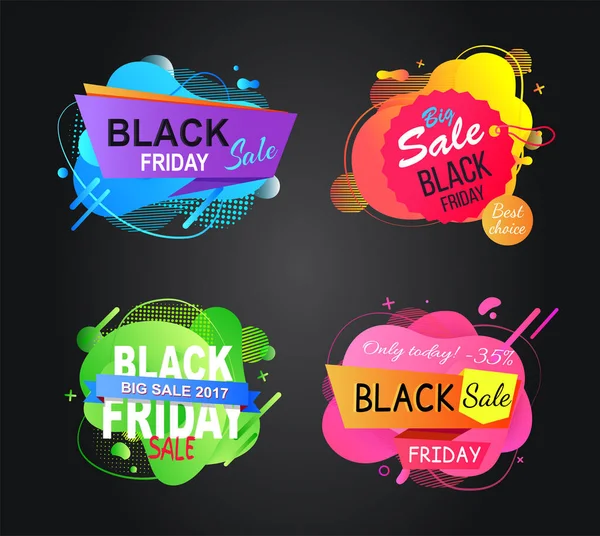 Best Sale and Deal of Shops, Black Friday Offer — Stock Vector