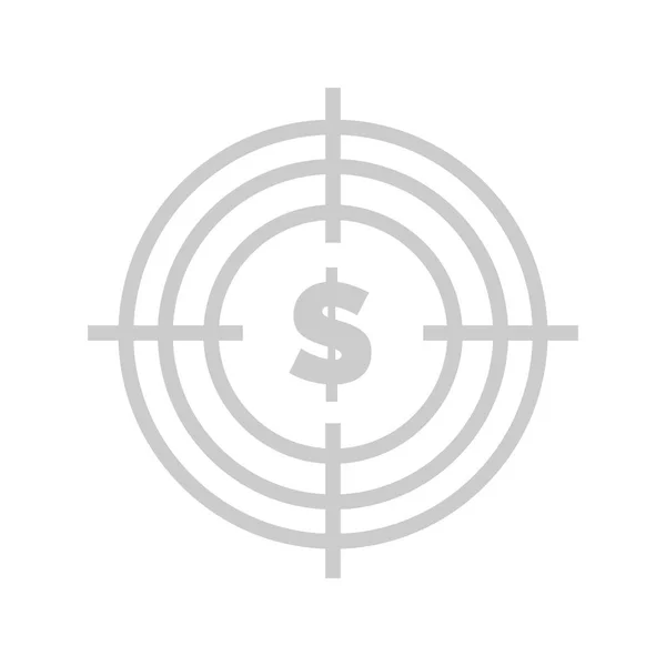 Ziel mit Geld, Profit aus Business-Website-Text — Stockvektor
