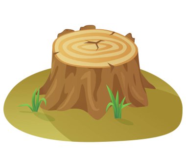 Tree Stump, Damaged Tree, Destruction of Forest clipart