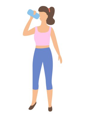 Şişe İzole Gelen Sportif Kadın İçme Suyu