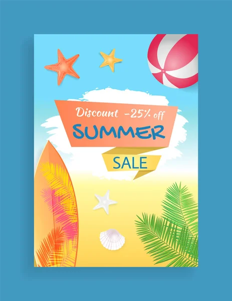 Sommer Verkauf Vektor Banner Werbebroschüre Muster — Stockvektor
