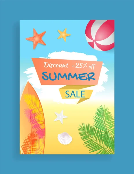 Zomer verkoop Vector Banner promotie Leaflet voorbeeld — Stockvector