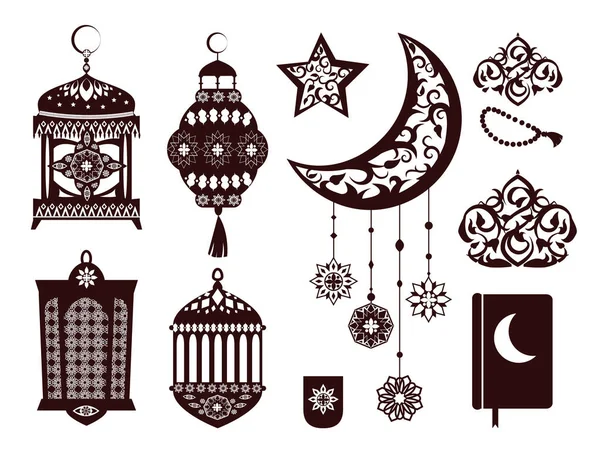 Ramada Kareem Religious Symbols in Black Colors
