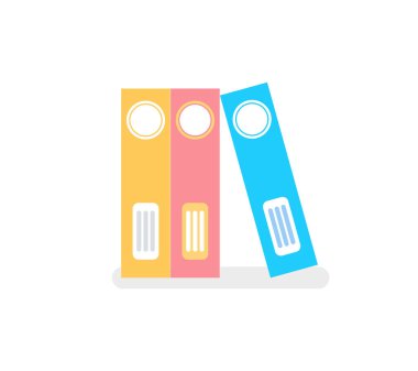 İş Rengi Dosya Ofis Klasörleri Yalıtılmış Simgeler