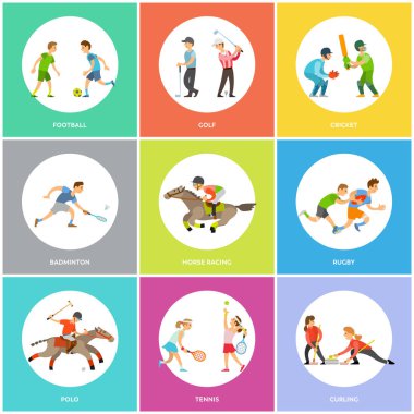 Spor Simgeler, Sportif Erkek ve Kadın, Beceri Vektör