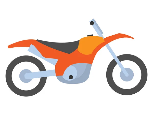 Vélos Vue latérale, Moto, Orange Cycle Vector — Image vectorielle