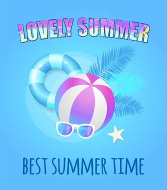 Yaz plaj partisi Banner, vektör afişini örnek