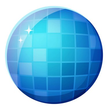 Diskotek Ayna Topu, Parlak Yuvarlak Şekil Vektör