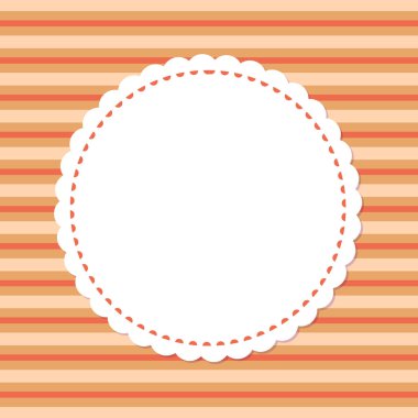 Tebrik Kartı Yuvarlak Süs Çerçevesi Mockup