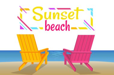 Sunset Beach, yaz partisi, renkli afiş