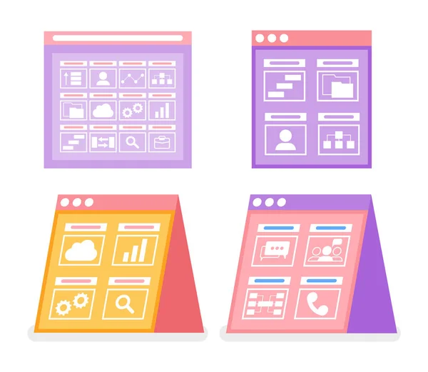 Gegevens over zakelijke statistieken, infographics op het scherm — Stockvector