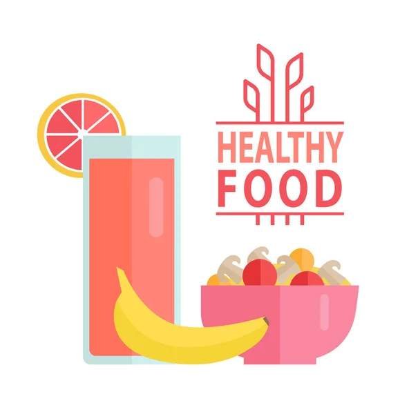 Groenten en fruit, gezond voedsel, dieet vector — Stockvector