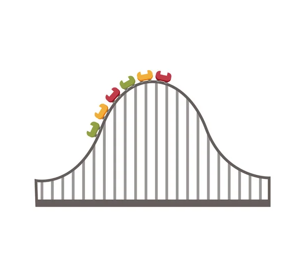 Horská dráha ikona zábavního parku — Stockový vektor